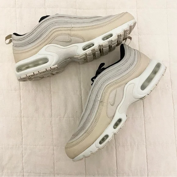 Nike Air Max 97 Black and Cream Shoes - Picture 6 of 9